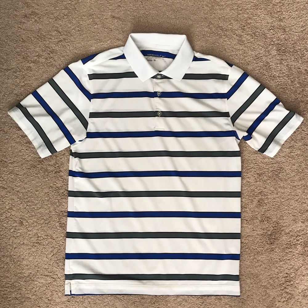Nike Blue & Grey Dri-Fit Polo